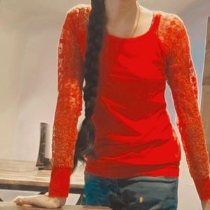 Red Net Top